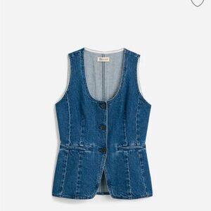 Madewell NWT Blue Denim Vest